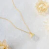 Raw Rainbow Moonstone Necklace With Gold Dipped Pendant(Raw Moonstone Necklace With Gold Dipped Pendant)