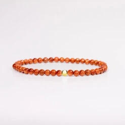 Brown Goldstone Gemstone Bracelet 4mm(Goldstone Gemstone Bracelet 4mm)
