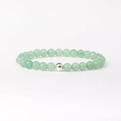Green Aventurine Beaded Bracelet – Essential 6mm Gemstone Healing Crystal Jewellery(Green Aventurine Essential Bracelet 6mm)