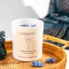 Harmony Crystal Candle With Sodalite – Hand-Poured Soy Wax, Calming Energy(Harmony Candle With Sodalite Crystals)