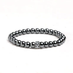 Men's Hematite Gemstone Bracelet 6mm(Mens Hematite Gemstone Bracelet 6mm)