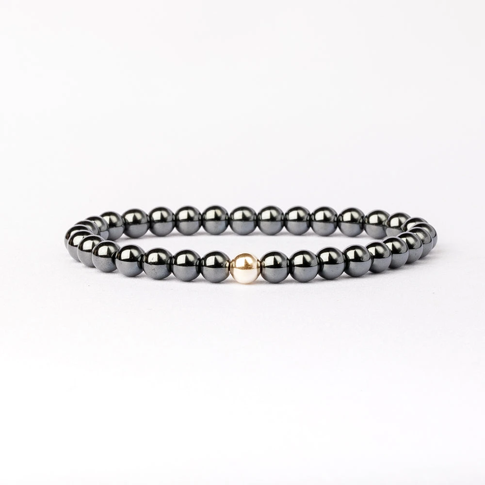 Hematite Beaded Bracelet – Essential 6mm Gemstone Crystal Jewellery(Hematite Essential Bracelet 6mm) 3 Hematite Beaded Bracelet – Essential 6mm Gemstone Crystal Jewellery(Hematite Essential Bracelet 6mm) - Image 3