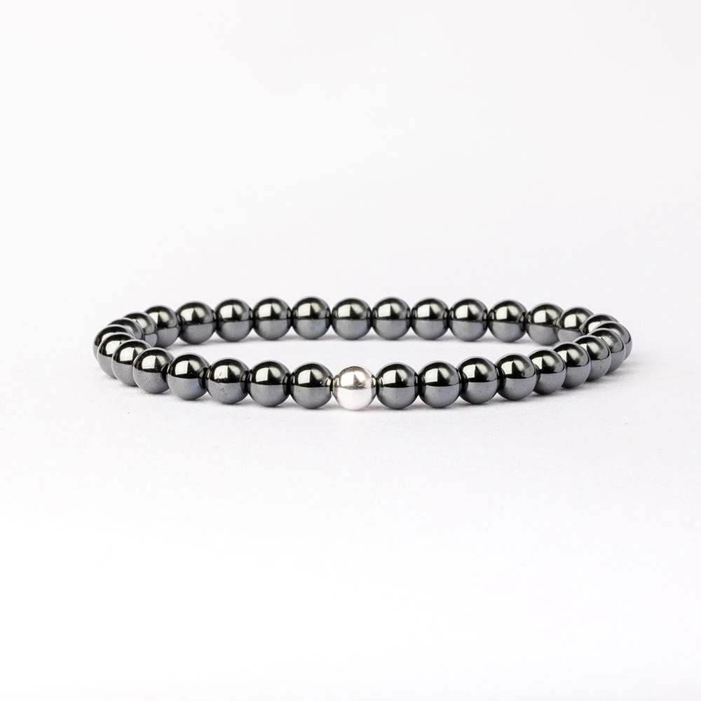 Hematite Beaded Bracelet – Essential 6mm Gemstone Crystal Jewellery(Hematite Essential Bracelet 6mm) 1 Hematite Beaded Bracelet – Essential 6mm Gemstone Crystal Jewellery(Hematite Essential Bracelet 6mm)