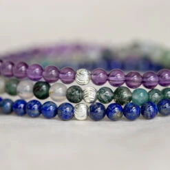 Anxiety Relief Bracelet Set – Lapis Lazuli, Moss Agate & Amethyst(Immune Boost Bracelet Stack) 8 Anxiety Relief Bracelet Set – Lapis Lazuli, Moss Agate & Amethyst(Immune Boost Bracelet Stack) -Djuna Jewelry Store immune boost bracelet set 2