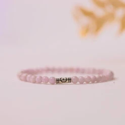 Tranquil Heart Bracelet – 4mm Kunzite Gemstone For Emotional Healing(Kunzite Crystal Bracelet) -Djuna Jewelry Store kunsite bracelet 4