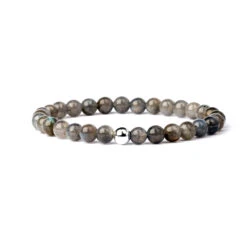 Handmade Labradorite Bracelet – 6mm Healing Crystal For Everyday Wear(Labradorite Bracelet 6mm Add A Charm)