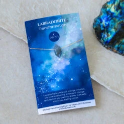 Labradorite Necklace – Polished Point Pendant – Healing Crystal Jewellery For Growth(Labradorite Point Pendant For Transformation)
