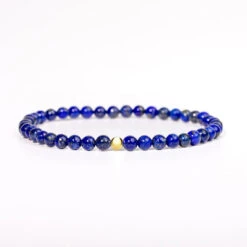 Lapis Lazuli Gemstone Bracelet 4mm(Lapis Lazuli Healing Bracelet) 8 Lapis Lazuli Gemstone Bracelet 4mm(Lapis Lazuli Healing Bracelet) -Djuna Jewelry Store lapis lazuli 4mm gold