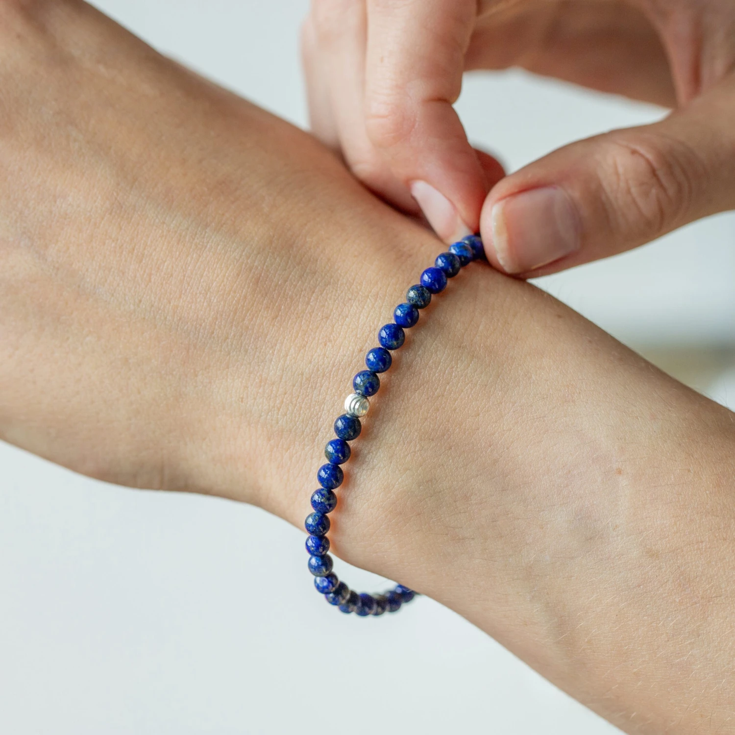 Lapis Lazuli Gemstone Bracelet 4mm(Lapis Lazuli Healing Bracelet) 4 Lapis Lazuli Gemstone Bracelet 4mm(Lapis Lazuli Healing Bracelet) - Image 4
