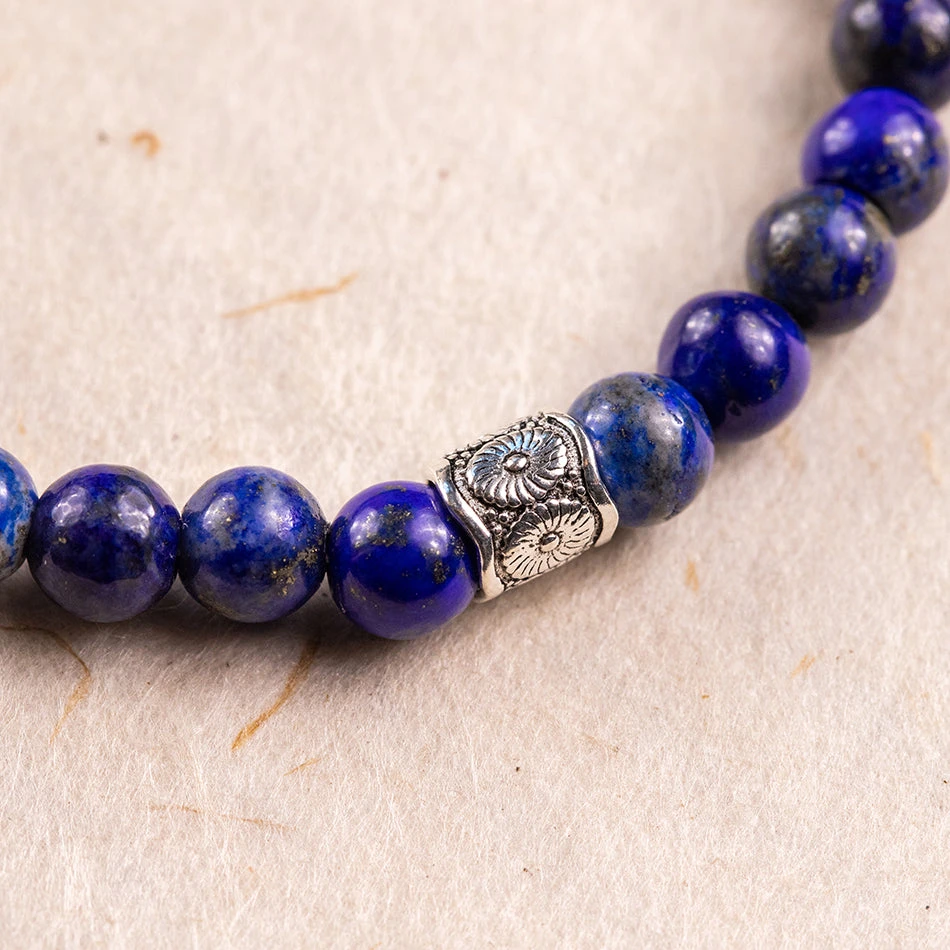 Lapis Lazuli Gemstone Bracelet With Heart Charm 6mm(Lapis Lazuli Gemstone Bracelet) 3 Lapis Lazuli Gemstone Bracelet With Heart Charm 6mm(Lapis Lazuli Gemstone Bracelet) - Image 3