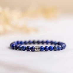 Lapis Lazuli Bracelet – Sterling Silver - Natural Healing Crystal Jewellery(Lapis Lazuli Gemstone Healing Bracelet)
