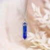 Lapis Lazuli Point Pendant – Sterling Silver Crystal Energy Necklace(Lapis Lazuli Sterling Silver Point Pendant)