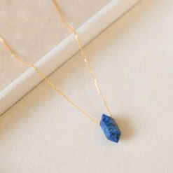 Lapis Lazuli Necklace – Polished Point Pendant – Healing Crystal For Courage(Lapis Lazuli Point Pendant Courage To Shine) 5 Lapis Lazuli Necklace – Polished Point Pendant – Healing Crystal For Courage(Lapis Lazuli Point Pendant Courage To Shine) -Djuna Jewelry Store lapis necklace 3