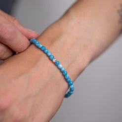 Larimar Gemstone Bracelet 4mm(Larimar Gemstone Bracelet 4mm) -Djuna Jewelry Store larimar bracelet