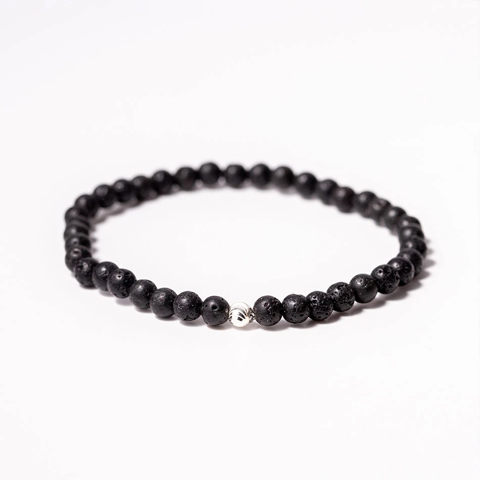 Lava Stone Gemstone Bracelet 4mm(Lava Stone Gemstone Bracelet 4mm 2) 2 Lava Stone Gemstone Bracelet 4mm(Lava Stone Gemstone Bracelet 4mm 2) - Image 2