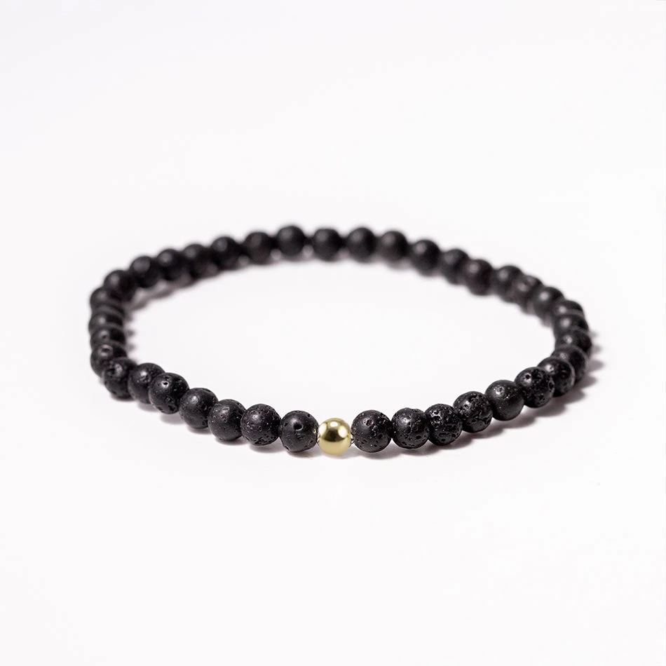 Lava Stone Gemstone Bracelet 4mm(Lava Stone Gemstone Bracelet 4mm 2) 3 Lava Stone Gemstone Bracelet 4mm(Lava Stone Gemstone Bracelet 4mm 2) - Image 3