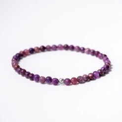 Lepidolite Gemstone Bracelet – 4mm Healing Crystal Beads For Anxiety & Calm(Lepidolite Gemstone Bracelet 4mm)