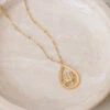Lotus Teardrop Pendant Necklace – Symbol Of Growth & New Beginnings(Lotus Teardrop Pendant Necklace Symbol Of Growth New Beginnings)