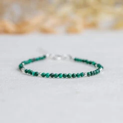 Malachite Bracelet – Dainty Crystal Jewellery With Sterling Silver(Malachite Bracelet Dainty) -Djuna Jewelry Store malachite bracelet 2