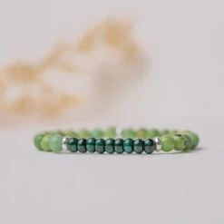 Malachite And Chrysoprase Gemstone Bracelet 6mm(Malachite And Chryoprase Gemstone Bracelet 6mm)