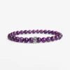 Men's Amethyst Gemstone Bracelet 6mm(Mens Amethyst Gemstone Bracelet)