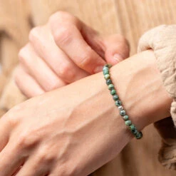 African Jasper Gemstone Bracelet – 4mm Beads For Grounding & Protection(African Jasper Gemstone Bracelet 4mm) -Djuna Jewelry Store model african jasper