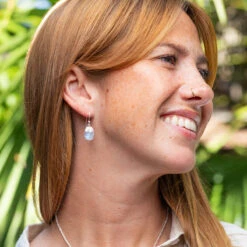 Rainbow Moonstone Earrings - Celestial Drops In Sterling Silver(Celestial Drop Moonstone Earrings)