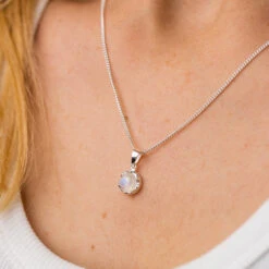 Rainbow Moonstone Necklace Purely Perfect(Rainbow Moonstone Purely Perfect Necklace) 9 Rainbow Moonstone Necklace Purely Perfect(Rainbow Moonstone Purely Perfect Necklace) -Djuna Jewelry Store moonstone model