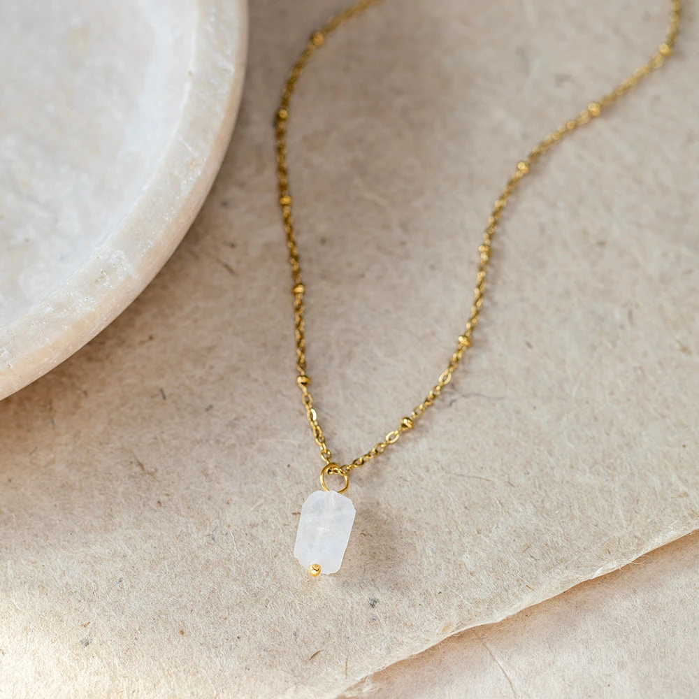Rainbow Moonstone Necklace – Raw Crystal Pendant – Goddess Energy Healing Jewellery(Rainbow Moonstone Raw Stone Necklace Goddess) 3 Rainbow Moonstone Necklace – Raw Crystal Pendant – Goddess Energy Healing Jewellery(Rainbow Moonstone Raw Stone Necklace Goddess) - Image 3