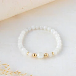 Spectral Harmony Rainbow Moonstone Gemstone Bracelet 6mm(Rainbow Moonstone Gemstone Bracelet 6mm)