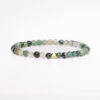 Moss Agate Gemstone Bracelet 4mm(Moss Agate Healing Bracelet)