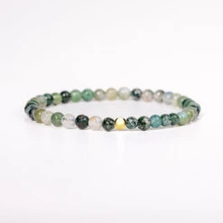 Moss Agate Gemstone Bracelet 4mm(Moss Agate Healing Bracelet)