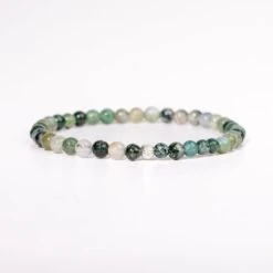 Moss Agate Gemstone Bracelet 4mm(Moss Agate Healing Bracelet) 6 Moss Agate Gemstone Bracelet 4mm(Moss Agate Healing Bracelet) -Djuna Jewelry Store moss agate 4mm new
