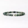 Moss Agate Beaded Bracelet – Essential 6mm Gemstone Crystal Jewellery(Moss Agate Essential Bracelet 6mm)