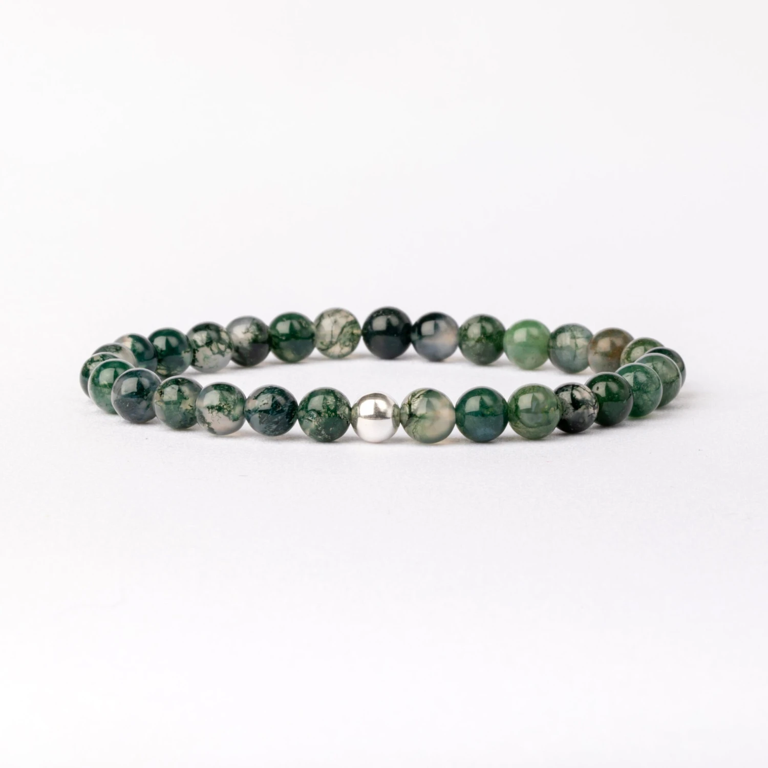 Moss Agate Beaded Bracelet – Essential 6mm Gemstone Crystal Jewellery(Moss Agate Essential Bracelet 6mm) 1 Moss Agate Beaded Bracelet – Essential 6mm Gemstone Crystal Jewellery(Moss Agate Essential Bracelet 6mm)