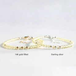 Citrine Sagittarius Birthstone Bracelet – Dainty Faceted Beads, Handmade Jewellery(Citrine Dainty Bracelet) -Djuna Jewelry Store november citrine 4