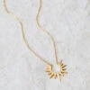 Open Starburst Necklace – 22K Gold Plated – Symbolic Pendant For Dreams & Inspiration(Open Starburst Necklace 22k Gold Plated Symbolic Pendant For Dreams Inspiration)