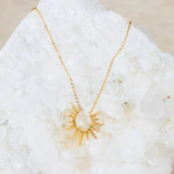Open Starburst Necklace – 22K Gold Plated – Symbolic Pendant For Dreams & Inspiration(Open Starburst Necklace 22k Gold Plated Symbolic Pendant For Dreams Inspiration) -Djuna Jewelry Store open sun 2