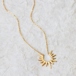 Open Starburst Necklace β 22K Gold Plated β Symbolic Pendant For Dreams & Inspiration(Open Starburst Necklace 22k Gold Plated Symbolic Pendant For Dreams Inspiration)
