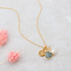 Peridot North Star Charm Necklace (August Birthstone)(Peridot North Star Charm Necklace August Birthstone)