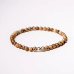 Picture Jasper Gemstone Bracelet 4mm(Picture Jasper Healing Bracelet)
