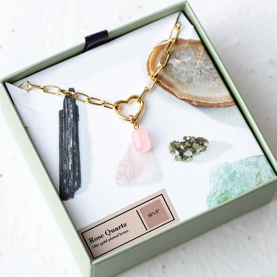 Listen To Your Heart - Rose Quartz Necklace(Listen To Your Heart Rose Quart Necklace) 6 Listen To Your Heart - Rose Quartz Necklace(Listen To Your Heart Rose Quart Necklace) - Image 6