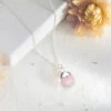 Teardrop Pink Opal Gemstone Necklace - Sterling Silver(Teardrop Pink Opal Necklace Sterling Silver)