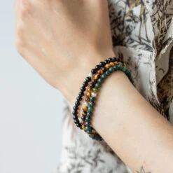 Protection Bracelet Set – Black Tourmaline For Energy Shielding(Strength And Protection Bracelet Set) -Djuna Jewelry Store protection bracelets new 1