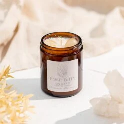 Quartz Crystal Candle For Positivity – Natural Soy Wax, Handmade In UK(Quartz Crystal Candle Positivity)