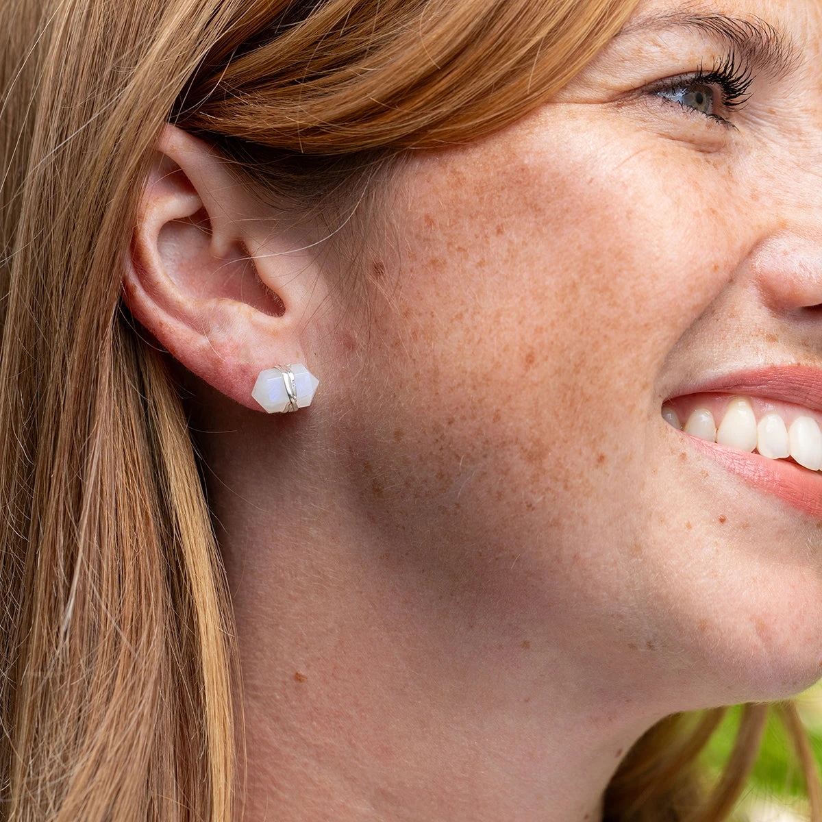 Rainbow Moonstone Pencil Point Stud Earrings Sterling Silver(Rainbow Moonstone Pencil Point Studs) 1 Rainbow Moonstone Pencil Point Stud Earrings Sterling Silver(Rainbow Moonstone Pencil Point Studs)