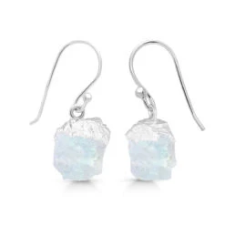 Rainbow Moonstone Earrings - Celestial Drops In Sterling Silver(Celestial Drop Moonstone Earrings) -Djuna Jewelry Store rainbow drop earrings 2