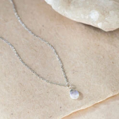 Rainbow Moonstone Necklace - Tumbled Teardrop Pendant - New Beginnings(Rainbow Moonstone Tumbled Stone Necklace New Beginnings) 6 Rainbow Moonstone Necklace - Tumbled Teardrop Pendant - New Beginnings(Rainbow Moonstone Tumbled Stone Necklace New Beginnings) -Djuna Jewelry Store rainbow moth necklace 3