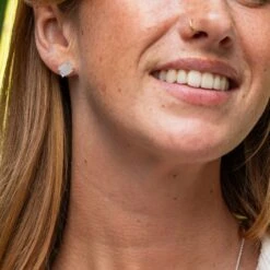 Ethereal Rainbow Moonstone Earrings(Ethereal Moonstone Earrings) 10 Ethereal Rainbow Moonstone Earrings(Ethereal Moonstone Earrings) -Djuna Jewelry Store raw moonstone earrings 3