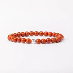 Red Jasper Beaded Bracelet – Essential 6mm Gemstone Healing Crystal Jewellery(Red Jasper Essential Bracelet 6mm)